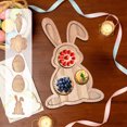 thumbnail image 1 of AZXY Easter Egg Wooden Serving Tray, 10.63" Decorative Charcuterie Board Platter for Easter Party, Food Serving Tray for Appetizers, Fruits and Desserts, Easter Table Decor, 1 of 7