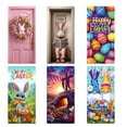 thumbnail image 1 of AZXY Easter Gnome Door Cover 71x35 Inch, Gnomes with Eggs and Paint Door Banner Backdrop, Spring Front Door Decorations for Outdoor Porch Farmhouse Easter Party Wall Home Decor, 1 of 3