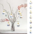 thumbnail image 1 of AZXY Easter Ornaments for Tree, 2D Flat Glass Miniature Easter Hanging Decorations, Assorted Spring Animal & Egg Ornaments for Small Tree, Easter Party & Home Indoor Outdoor Decor, 1 of 5