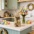 thumbnail image 1 of AZXY Easter Straw Woven Bunny Figurine, 11.02" Handmade Natural Rattan Rabbit Decor with Burlap Ears, Festive Spring Tabletop Ornament for Home, Office & Party Indoor Outdoor, 1 of 6
