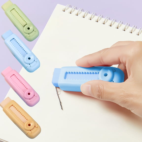AZXY Erasers, Button Lock Slide Retractable Erasers For Pencils, Soft Surface Gentle Eraser For Back to Study, Exam Use & Writing Use, Pink