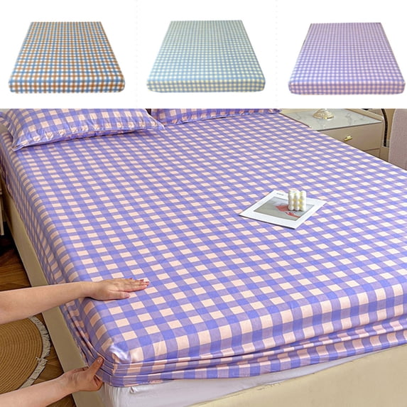 AZXY Fitted Sheet for Queen Size Bed, 86.6x70.86 In All Inclusive Mattress Protector, Wrinkle Resistant Washable Fitted Sheet