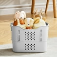 thumbnail image 1 of AZXY Flexible Laundry Basket,Plastic Laundry Hamper with Handle,Multi-Layer Large Dirty Clothes Storage Basket,Gray Dirty Clothes Basket for Bathroom, 1 of 7