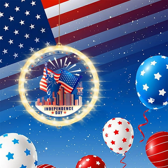 AZXY Fourth of July Decoration,4th of July Lights,Patriotic Lights,Independence Day Led Lights Home Decor Hanging Decorations Event Party Decoration Scene Arrangement