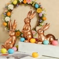 thumbnail image 1 of AZXY Golden Resin Easter Bunny Decor, 5.31" Standing Rabbit Figurine, Metallic Gold Tabletop & Garden Ornament for Spring & Easter Party, 1 of 7