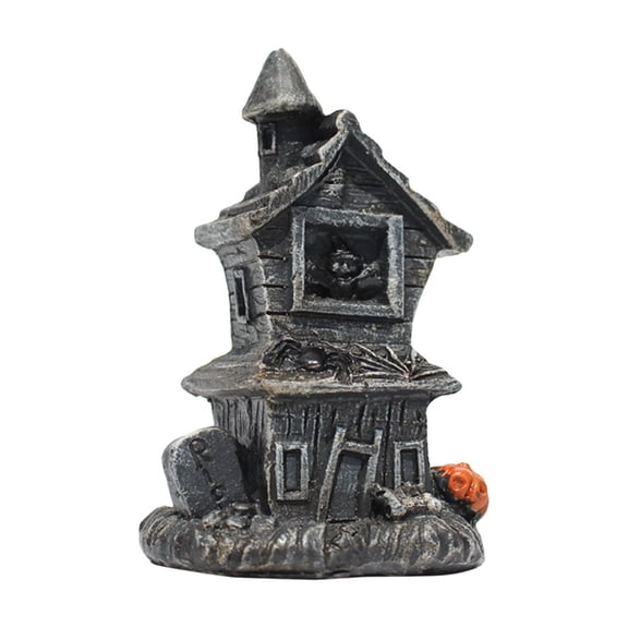 AZXY Halloween Decorations, Detailed Spider Web House Figurine Ornaments, Decorative Accents Halloween Indoor Decor & Halloween Tabletop Decor, Creepy Desk Accents, for Coffee Bar, Mantel