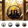 thumbnail image 1 of AZXY Halloween Decorations Halloween Party Decor Witchy Suncatcher Window Hanging, Three Witches Full Moon Acrylic Faux Stained Glass Ornaments, Gothic Wall Decor Gifts for Halloween Party Decor, 1 of 8