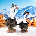 thumbnail image 1 of AZXY Halloween Porch Goose Outfit, 23 Inch Witch Costume with Gold Spider Web Tutu, Fall Goose Outfit for Small Desk Goose Statue, Goose Clothes, Indoor Outdoor Halloween Decorations for Home Party, 1 of 8