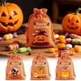 thumbnail image 1 of AZXY Halloween Trick or Treat Bags Drawstring Pumpkin Candy Pouches, Reusable Happy Halloween Gift Treat Sacks for Holiday Costume Party Favors & Halloween Decor Supplies, 1 of 7