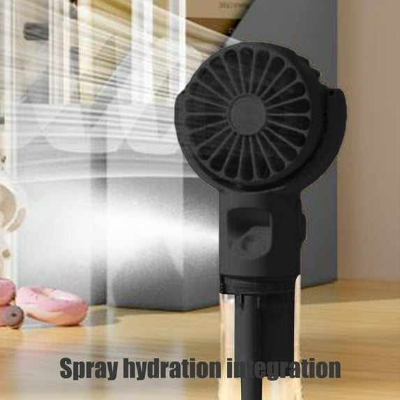 AZXY Handheld Fan,Portable Fan,Hand Held Fan,Mini Fan,Usb Neck Personal Fans with Mist,Black