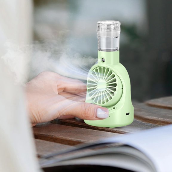 AZXY Handheld Fan,Portable Fan,Handheld Fans Mini,Usb Battery Operated Misting Personal Portable Fan for Travel Outdoors on Clearance,Green