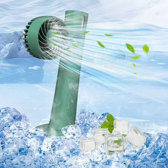 AZXY Handheld Fan,Portable Fan,Handheld Fans Mini,Usb Battery Operated Misting Personal Portable Fan for Travel Outdoors on Clearance,Green