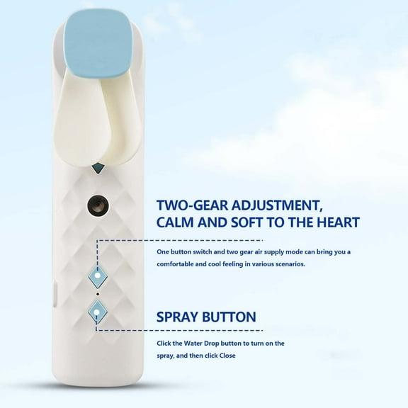 AZXY Handheld Fan,Portable Fan,Handheld Fans Mini,Usb Battery Operated Personal Portable Fan for Travel Outdoors on Clearance,White