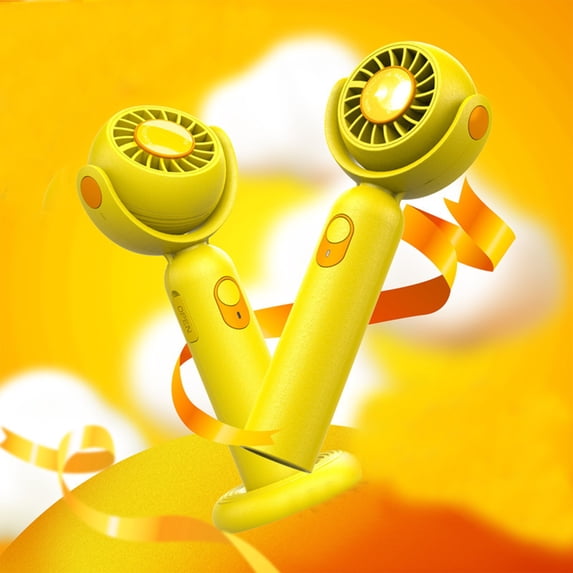 AZXY Handheld Fan,Portable Fan,Handheld Fans Mini,Usb Battery Operated Personal Portable Fan for Travel Outdoors on Clearance,Yellow