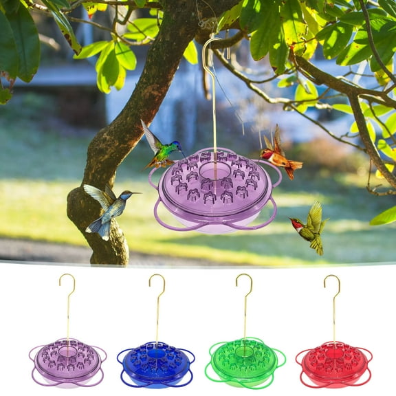 AZXY Hanging Bird Feeder, Hummingbird Feeder for Outdoors, Multi-Port Wild Bird Seed Feeder for Outdoor Garden, Colorful Decorative Bird Feeder, Attract a Variety of Hummingbird, Yard Decoration