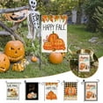 thumbnail image 1 of AZXY Hello Fall Garden Flag 12x18 Inch Double Sided, Watercolor Pumpkin Floral Pattern, Fall Halloween Decor for Indoor Outdoor Yard Patio Porch Home, 1 of 5