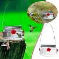 AZXY Hummingbird Feeders Clearance,Hummingbird Feeder Clear,Hanging Ant and Bee Proof Mason Jar Humming Bird Feeder with Three Ports for Outside Outdoors Garden Decoration