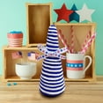 thumbnail image 1 of AZXY Independence Day Memorial Display Tray, 4th of July Handmade Decorative Cone-Shaped Table Centerpiece for Patriotic Holiday Decor, Fourth of July Party, 1 of 5
