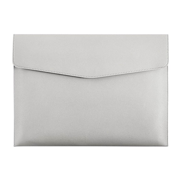 AZXY Leather File Folder, Heavy Duty Pocket Folder, Leather Document Holder for Back to Study, Contract Arrangement & Business Work, Gray