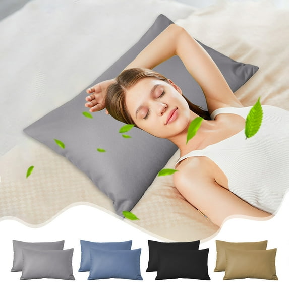 AZXY Microfiber Polyester Pillowcases, Queen Pillow Cases Set of 2, Envelope Closure Solid Khaki Pillow Covers, Soft Wrinkle Fade Stain Resistant, Perfect for Daily Sleep Bedroom Decor, 20"x30"