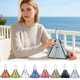 thumbnail image 1 of AZXY Pastel Fresh Triangle Crossbody Bag, Soft Tone Sculptural Handbag For Daily Walk Travel And Casual Light Outfits, Light Blue, 1 of 8