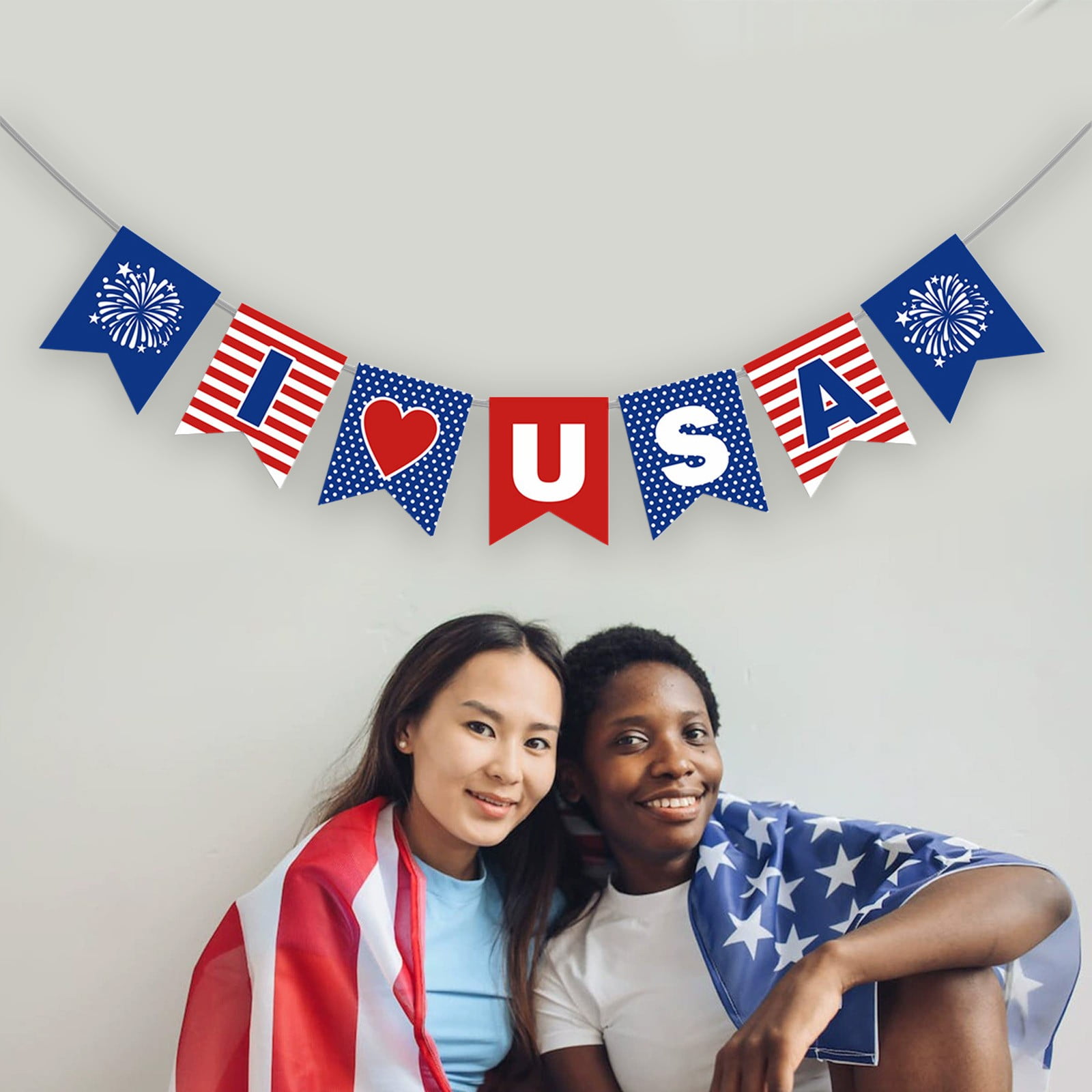 AZXY Patriotic Decorations,4th of July Banners,American Flag Banner ...