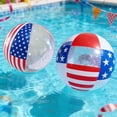 thumbnail image 1 of AZXY Patriotic Inflatable Beach Ball 16 Inch, Independence Day PVC Thickened Pool Ball with Glitter, Water Games & Water Sports Equipment for Summer Pool Beach Parties Decorations, 1 of 6