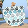 thumbnail image 1 of AZXY Pattern Print Round Beach Towel, 60 inch, Polyester, Microfiber, Sandproof, Quick Dry, Soft, Lightweight, Beach Mat, Shawl, Blanket, Tapestry, Travel, Swimming Pool, Yoga, Picnic, 1 of 6