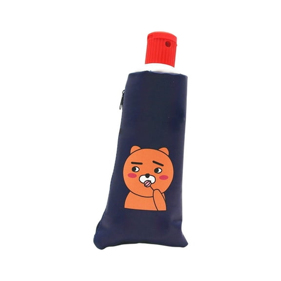 AZXY Pencil Case with Integrated Pencil Sharpener, Toothpaste Shaped 2 In 1 Pencil Storage encil Trimming Combo With Built-In Sharpener Function for Back to Study, Desktop Use & Work Use, Dark Navy