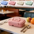 thumbnail image 1 of AZXY Plastic Bento Box, Simply Divided Sealed Lunch Box, Portable Outdoor Leakproof Fast Food Container, Durable Multi-Grid Bentgo Box for Office Work and Daily Meal Prep, 10.04x7.28x2.95 In, 1 of 7