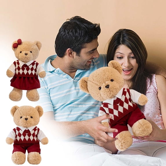 AZXY Plush Teddy Bear Stuffed Animals, Ultra-Soft Cuddly Toy for Kids & Adults, Ideal Valentine's Day Gift & Huggable Decor for Her, Girlfriend, Lover, 18 Inches