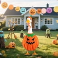 thumbnail image 1 of AZXY Porch Goose Outfits, 23 Inch Halloween Pumpkin Costume Set with Jack-O-Lantern Dress & Matching Hat, Spooky Themed Outfit for Cement/Plastic Porch Goose Statue, Waterproof Outdoor Yard Decor, 1 of 9