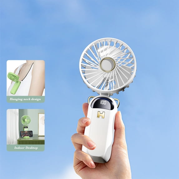 AZXY Portable Fan,Hand Held Fans,Personal Fans Battery Operated,Mini Fan Handheld with Led Display