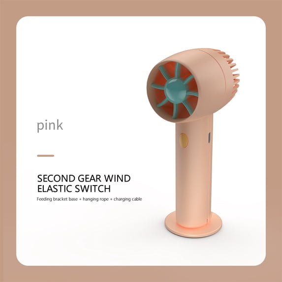 AZXY Portable Fan,Hand Held Fans on Clearance,Mini Fan Handheld,Usb Stand Hand Fan for Desk,Personal Fans Battery Operated,Pink
