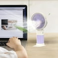 thumbnail image 1 of AZXY Portable Fan,Hand Held Fans on Clearance,Mini Fan Handheld,Usb Stand Hand Fan for Desk,Personal Fans Battery Operated,Purple, 1 of 6