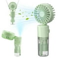 thumbnail image 1 of AZXY Portable Fan,Handheld Fan,Mini Fan Handheld,Rechargeable Hand Held Fans on Clearance,Folding Personal Portable Hand Fans with Mist for Outdoors Travel,Green, 1 of 5