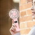 thumbnail image 1 of AZXY Portable Fan,Portable Fans for Outdoors,Handheld Fan Battery,Usb Foldable Stand Hand Fan for Desk,Hand Held Personal Mini Fan Handheld,Pink, 1 of 8