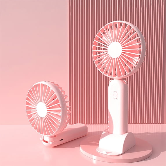 AZXY Portable Fan,Portable Fans for Outdoors,Handheld Fan Battery,Usb Foldable Stand Hand Fan for Desk,Hand Held Personal Mini Fan Handheld,Pink