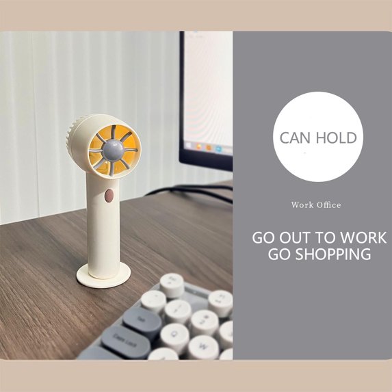 AZXY Portable Fan,Portable Fans for Outdoors,Handheld Fan Battery,Usb Stand Hand Fan for Desk,Hand Held Personal Mini Fan Handheld,White