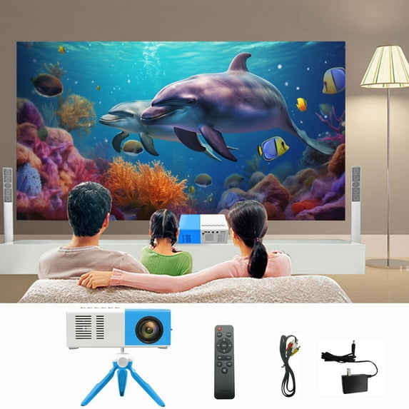 AZXY Portable Projector,Clearance Projector,Mini Projectors on Sale,4k Led Wifi Smart Movie Projector Bluetooth Home Theater for Outside,Compatible with Phone Tv Iphone android Hdmi Laptop