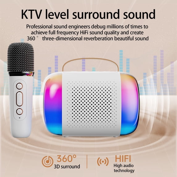 AZXY Portable Speaker,Wireless Speakers,Bluetooth Mini Shower Speaker with Lights,Long Lasting Outdoor Speakers for Home Outside