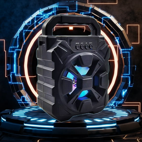 AZXY Portable Speaker,Wireless Speakers,TWS Loud Outdoor Speakers with Microphone Subwoofer for Home Outside,Mini Bluetooth Speaker with Led Lights Radio