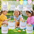 thumbnail image 1 of AZXY Purple Trim Canvas Easter Basket 9"x9", Empty Bunny & Carrot Easter Gift Basket with Handle for Kids Boys Girls, Reusable Storage Gifting Basket for Easter Candy Egg Hunting & Personalized Gifts, 1 of 7