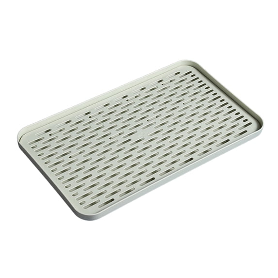 AZXY Rectangular Detachable Serving Tray, Tiered Plastic Storage Tray, Reusable Divided Drying Tray for Eating Serving Food Home Party, Green