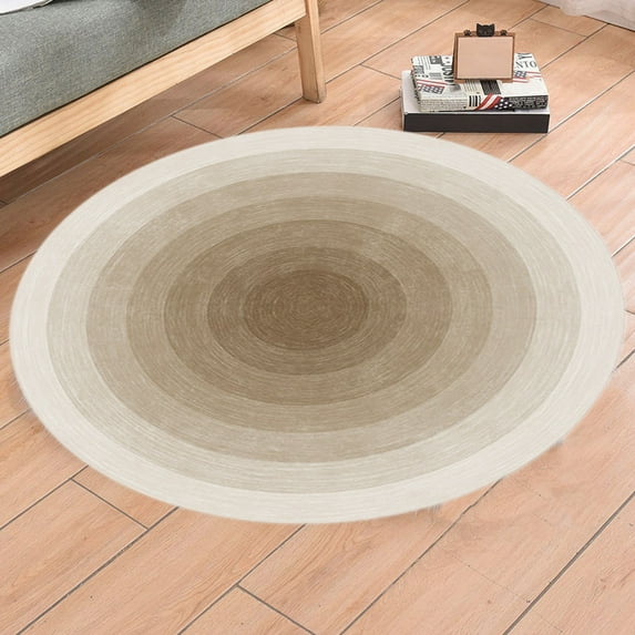 AZXY Rugs for Living Room,Large Area Rugs for Bedroom,Floor Rug Under $100,Washable Decorative Shag Carpet for Sofa Coffee Table,Indoor Outdoor Rug Clearance Brown round