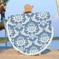 thumbnail image 1 of AZXY Sandproof Round Beach Towel, 60 inch, Pattern Print, Polyester, Microfiber, Quick Dry, Soft, Lightweight, Beach Mat, Blanket, Shawl, Tapestry, Travel, Swimming Pool, Picnic, Gym, 1 of 6
