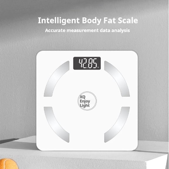 AZXY Scale Weight,Body Fat Scale,Body Composition Scales on Clearance,LED Smart Digital Bathroom Body Scales with Bluetooth 500lbs,White