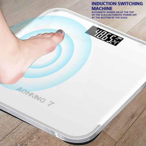 AZXY Scale for Body Weight,Bathroom Scale,Smart Weight Scales Bathroom,LCD Digital Body Weight Scale 500 Lbs Clearance,White