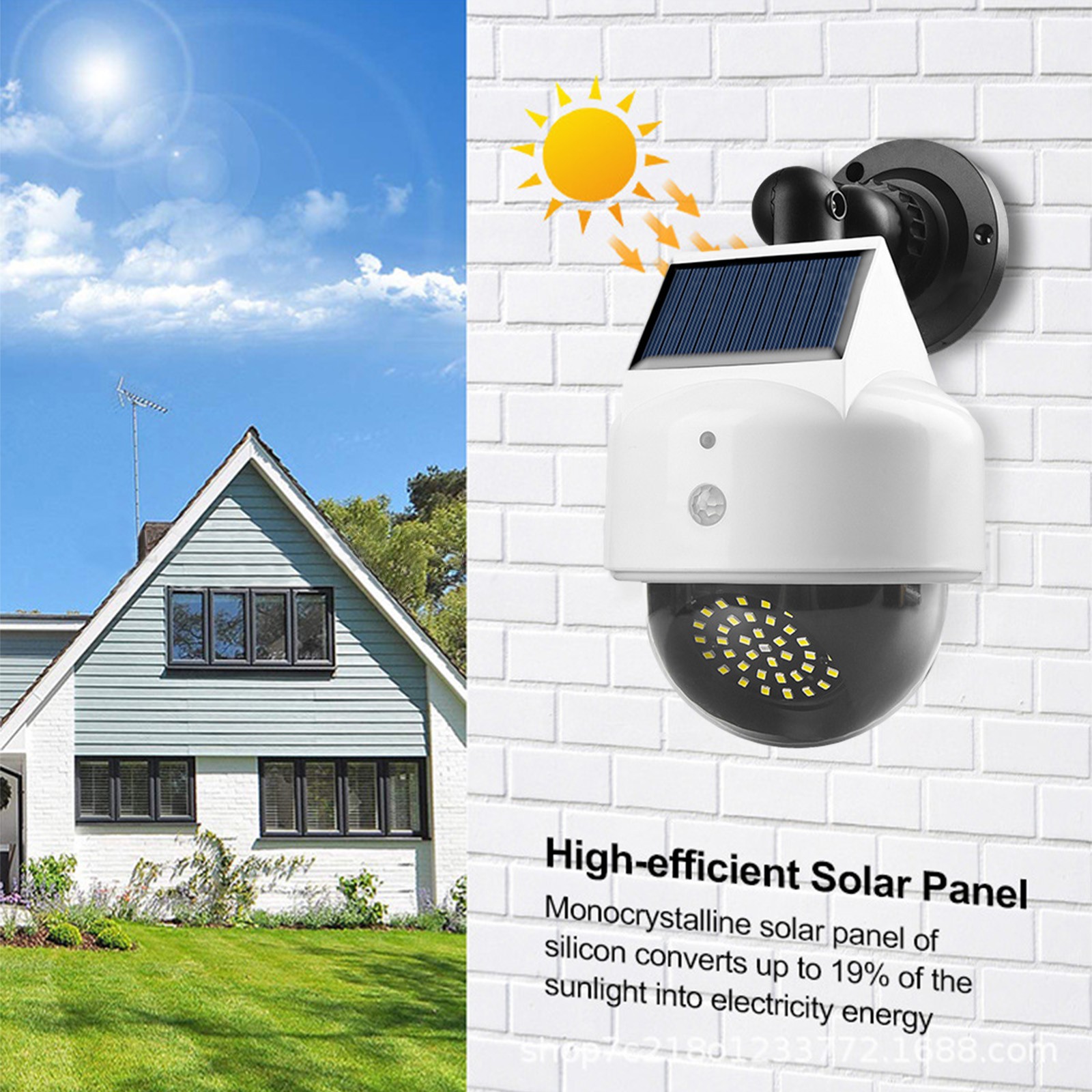 AZXY Security Camera,Outdoor Security Cameras Wireless Wifi,1080p Hd Night Vision Solar Fake Security Cameras Flood Light,Waterproof Surveillance & Security Cameras with Monitor