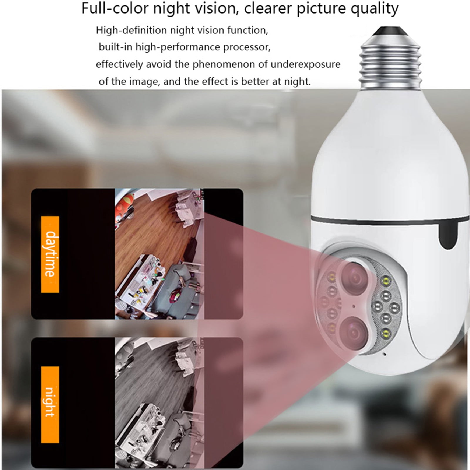 AZXY Security Camera,Surveillance Cameras Wired,1080p Hd Night Vision 360 Smart Cameras for Home,Indoor/Outdoor Security Camera Wired Wifi Night Vision